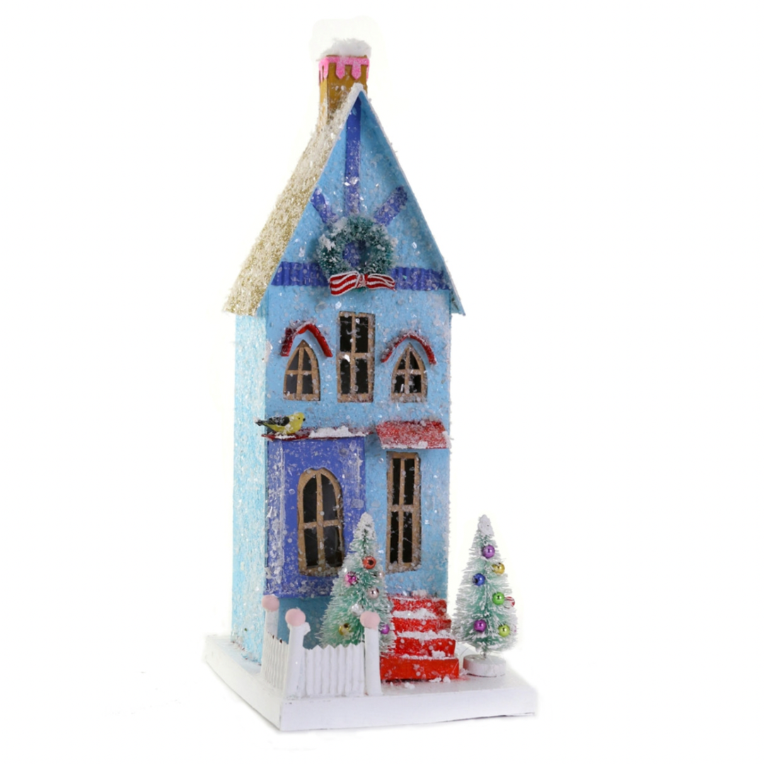 BLUE TOWNHOUSE BY CODY FOSTER Cody Foster Co. Christmas House Bonjour Fete - Party Supplies