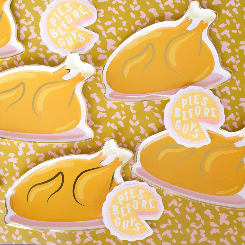 THANKSGIVING TURKEY PLATE Jollity & Co. Thanksgiving Tableware Bonjour Fete - Party Supplies