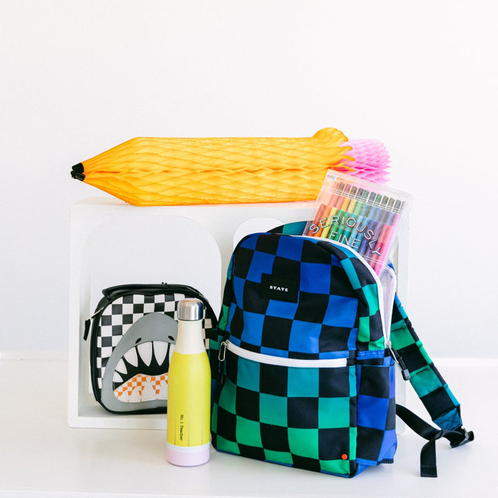 SHARK CHECKERBOARD LUNCH BAG OMG Accessories Lunch & Backpack Bonjour Fete - Party Supplies