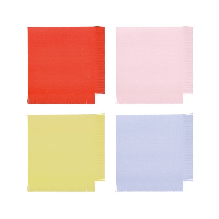 ASSORTED BRIGHT SMALL NAPKINS Meri Meri Napkins Bonjour Fete - Party Supplies