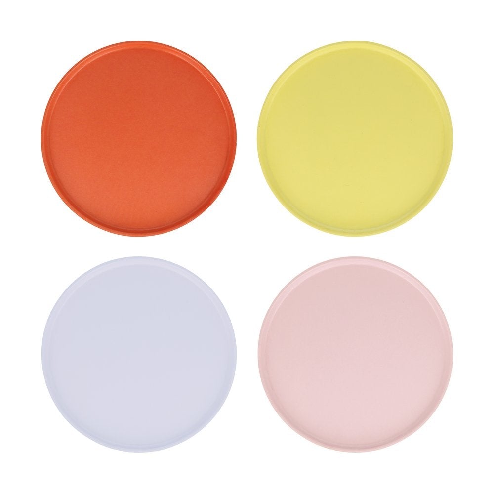 BRIGHT MIX ECO-FRIENDLY COMPOSTABLE PLATES Meri Meri Plates Small Bonjour Fete - Party Supplies