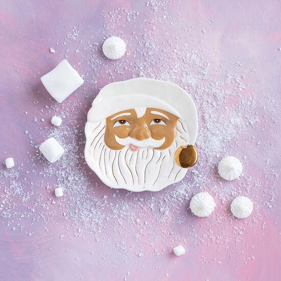 PAPA NOEL SANTA COOKIE PLATE Glitterville Holiday Home & Entertaining Bonjour Fete - Party Supplies