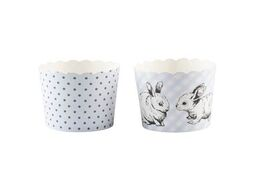 PERIWINKLE GINGHAM BUNNY BAKING CUPS Simply Baked Baking SMALL - 3 OZ Bonjour Fete - Party Supplies