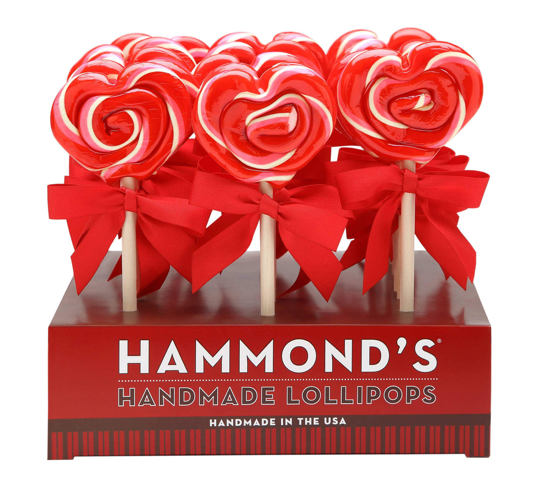 HEART SHAPED STRAWBERRY SHORTCAKE LOLLIPOP Hammond's Candies Candy Bonjour Fete - Party Supplies