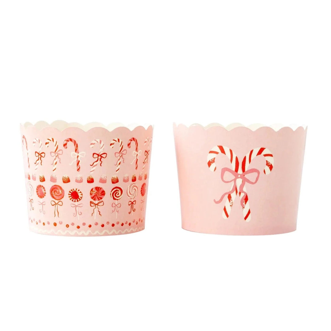 PINK CANDY CANES FOOD CUPS My Mind’s Eye Christmas Baking Bonjour Fete - Party Supplies