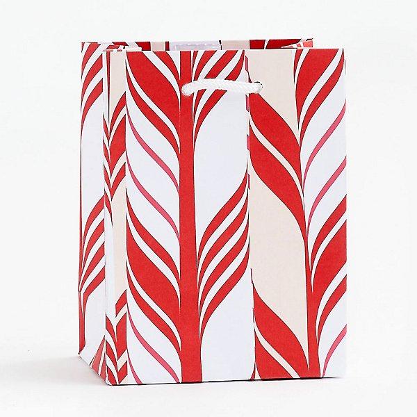 WASTE NOT PAPER HOLIDAY MEDIUM GIFT BAG Waste Not Paper Gift Bag CANDY CANE STRIPE Bonjour Fete - Party Supplies