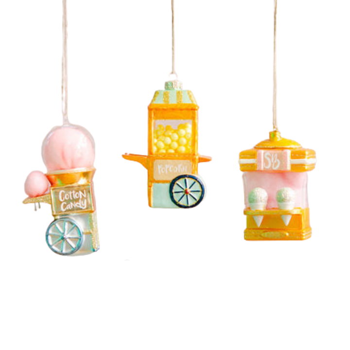 CARNIVAL FUN GLASS ORNAMENT BY GLITTERVILLE Glitterville Christmas Ornament Bonjour Fete - Party Supplies