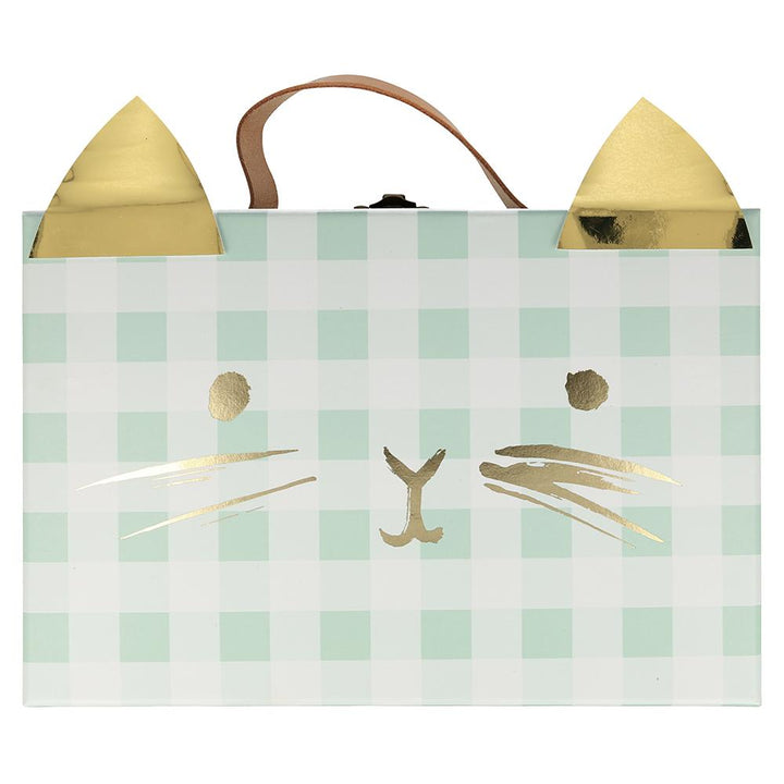 WOODEN CAT ADVENT CALENDAR SUITCASE Meri Meri Advent Calendars Bonjour Fete - Party Supplies