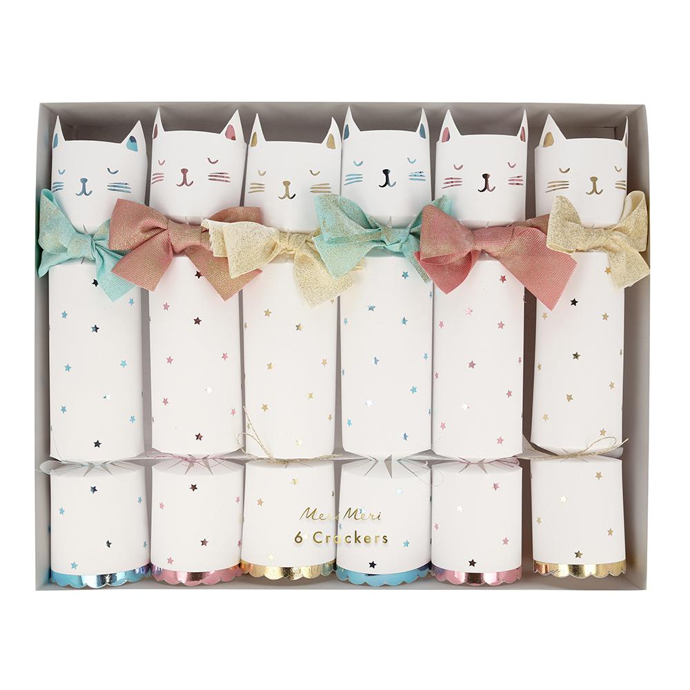CAT CRACKERS Meri Meri Christmas Crackers Bonjour Fete - Party Supplies