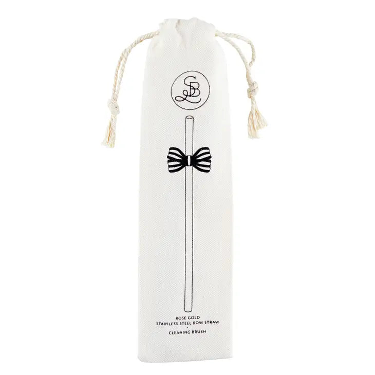 Bow Straw - Rose Gold Santa Barbara Design Studio by Creative Brands 0 Faire Bonjour Fete - Party Supplies