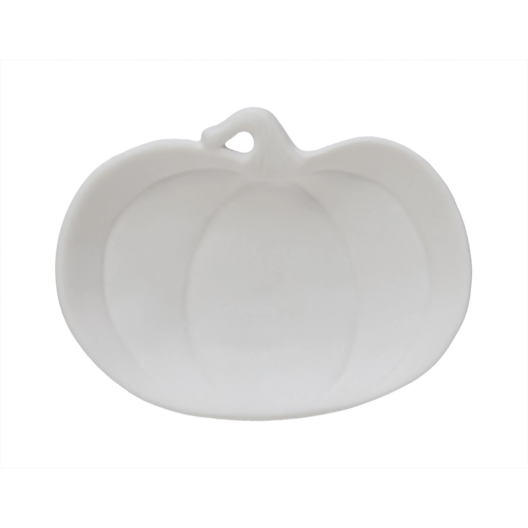 STONEWARE PUMPLKIN SHAPED DISH Creative Co-op Halloween Tableware Bonjour Fete - Party Supplies