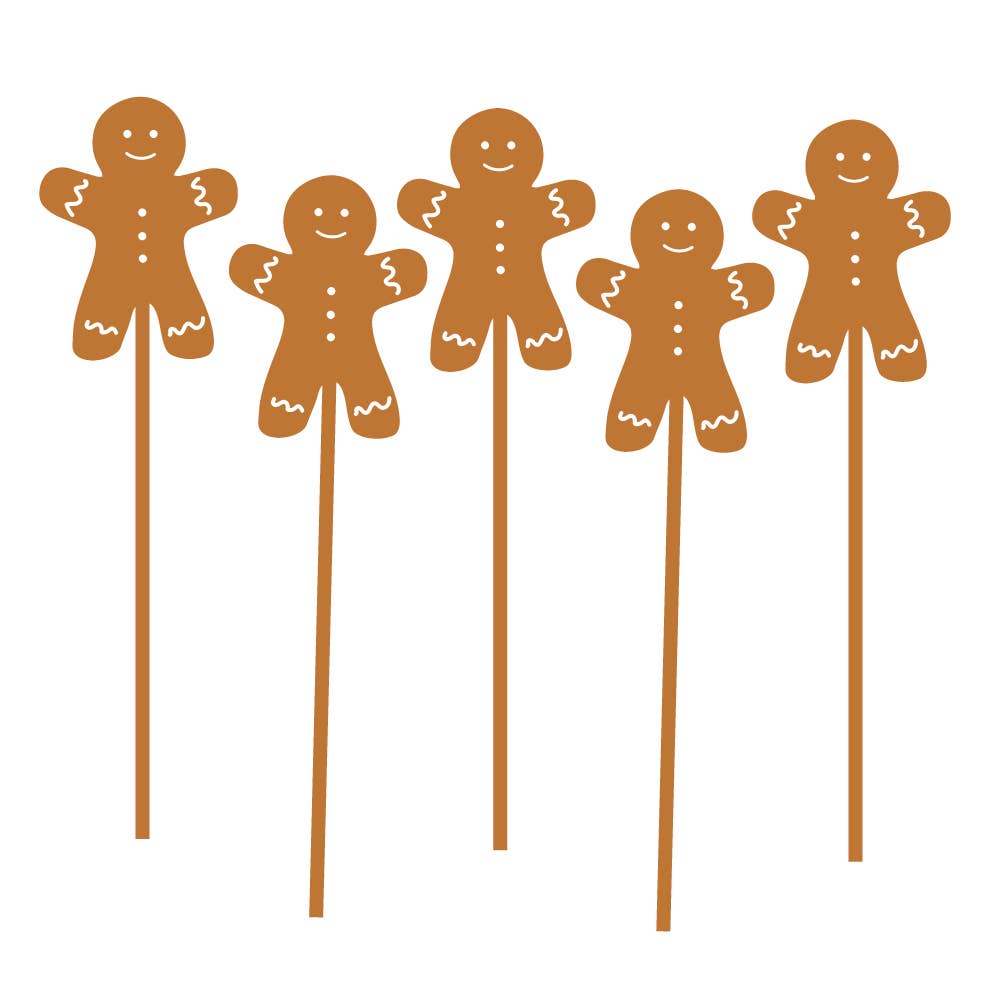 Acrylic Gingerbread Men Drink Stir Sticks Bonjour Fete Party Supplies Christmas Holiday Party Supplies