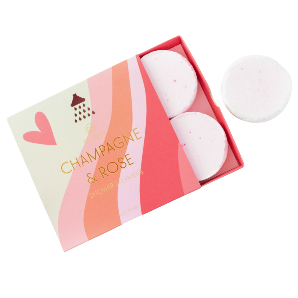 CHAMPAGNE AND ROSE SHOWER STEAMERS BY MUSEE Musee Bath Bonjour Fete - Party Supplies