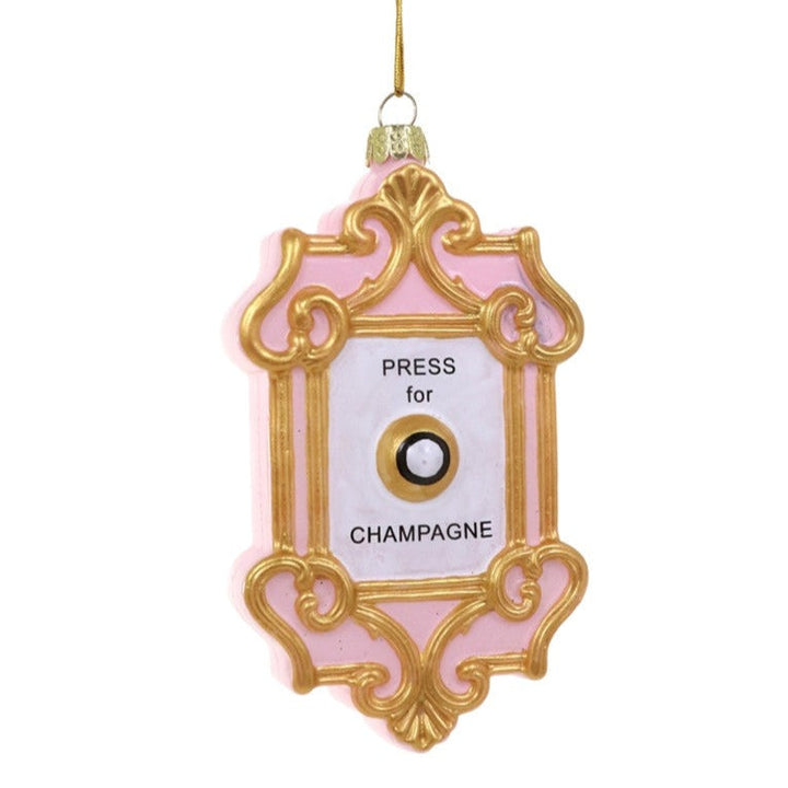 CHAMPAGNE BUTTON ORNAMENT BY CODY FOSTER Cody Foster Co. Christmas Ornament Bonjour Fete - Party Supplies