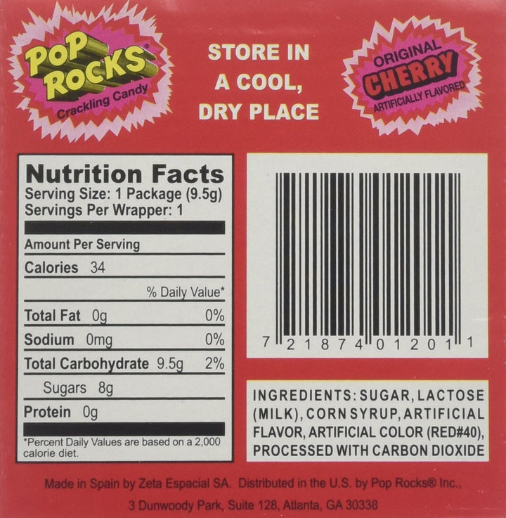 CHERRY POP ROCKS CANDY - VINTAGE EDITION Amazon Candy Bonjour Fete - Party Supplies
