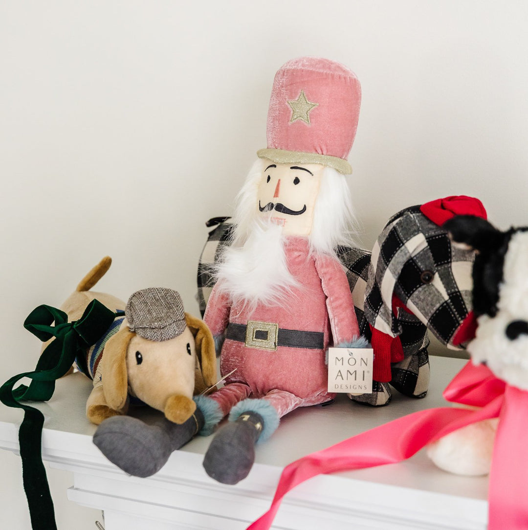 PINK NUTCRACKER CHRISTMAS TOY Mon Ami Christmas Toy Bonjour Fete - Party Supplies