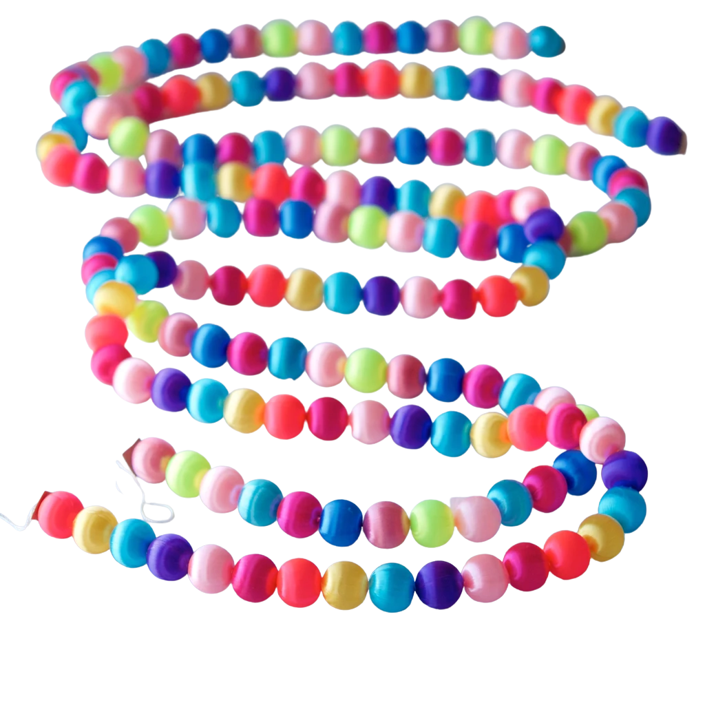 RAINBOW SILK BALL GARLAND Glitterville Tree Garland Bonjour Fete - Party Supplies