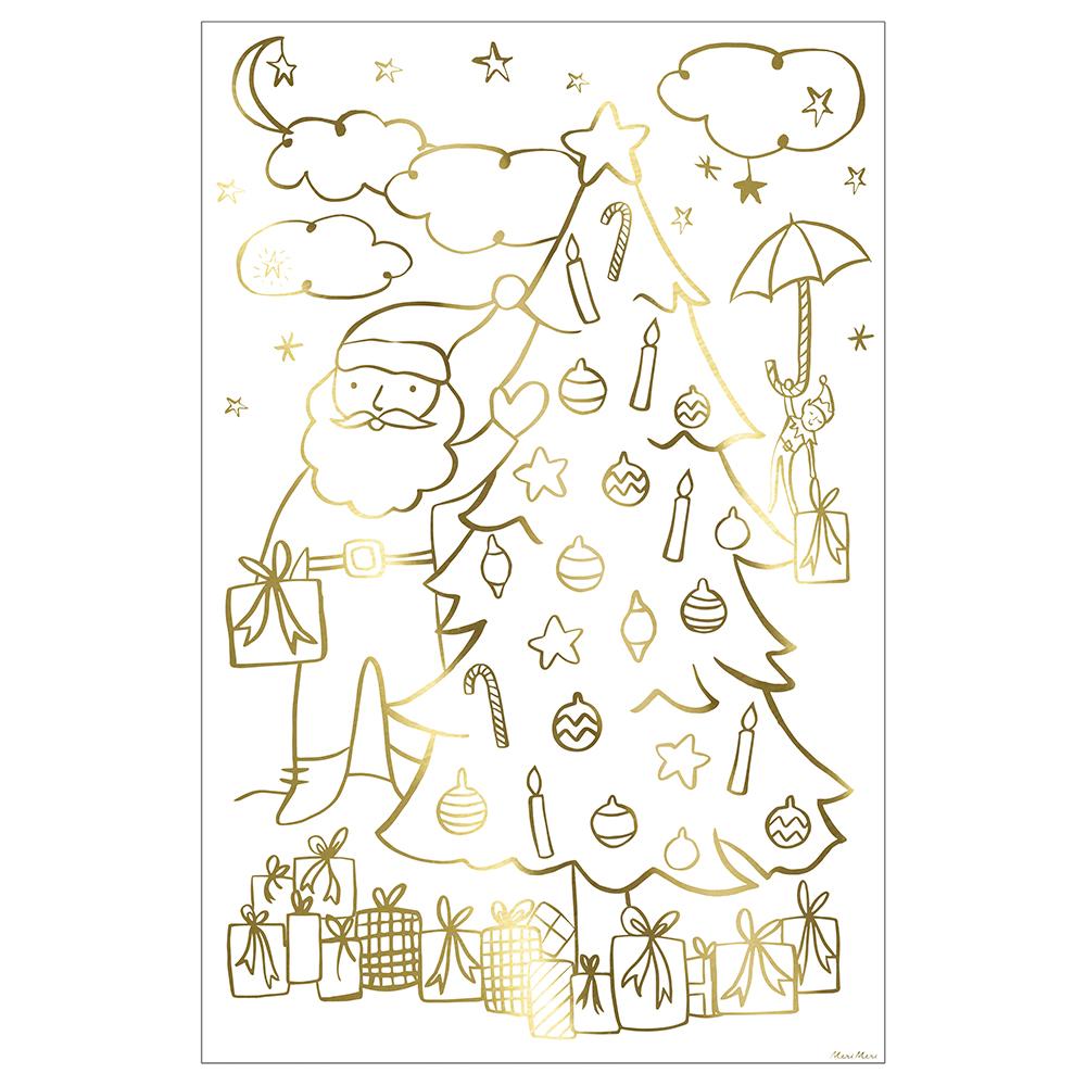 CHRISTMAS COLORING POSTERS Meri Meri Christmas Activity Bonjour Fete - Party Supplies