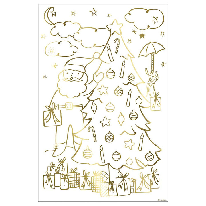 CHRISTMAS COLORING POSTERS Meri Meri Christmas Activity Bonjour Fete - Party Supplies