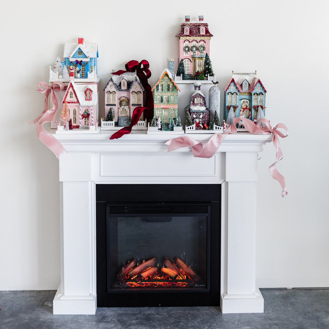 PASTEL PINK MANOR Cody Foster Co. Christmas House Bonjour Fete - Party Supplies
