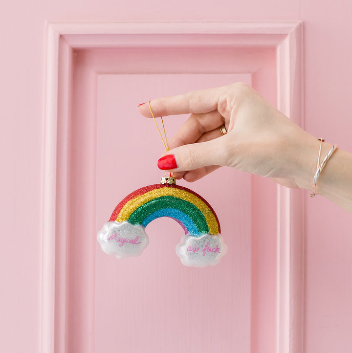 MAGICAL AF RAINBOW ORNAMENT Cody Foster Co. Christmas Ornament Bonjour Fete - Party Supplies