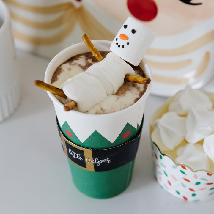 SANTA'S HELPER TO-GO CUPS My Mind’s Eye Christmas Holiday Party Supplies Bonjour Fete - Party Supplies