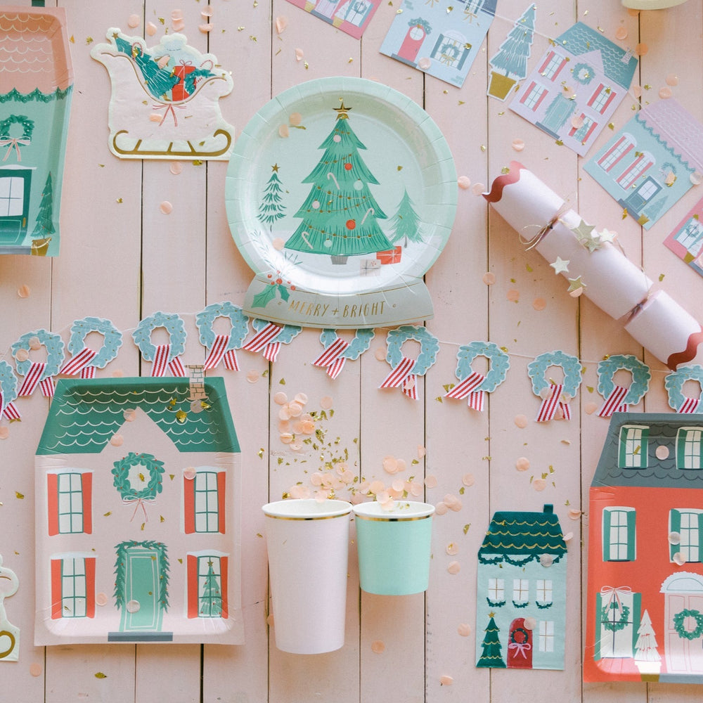 House-Village-Christmas-Green-Napkins