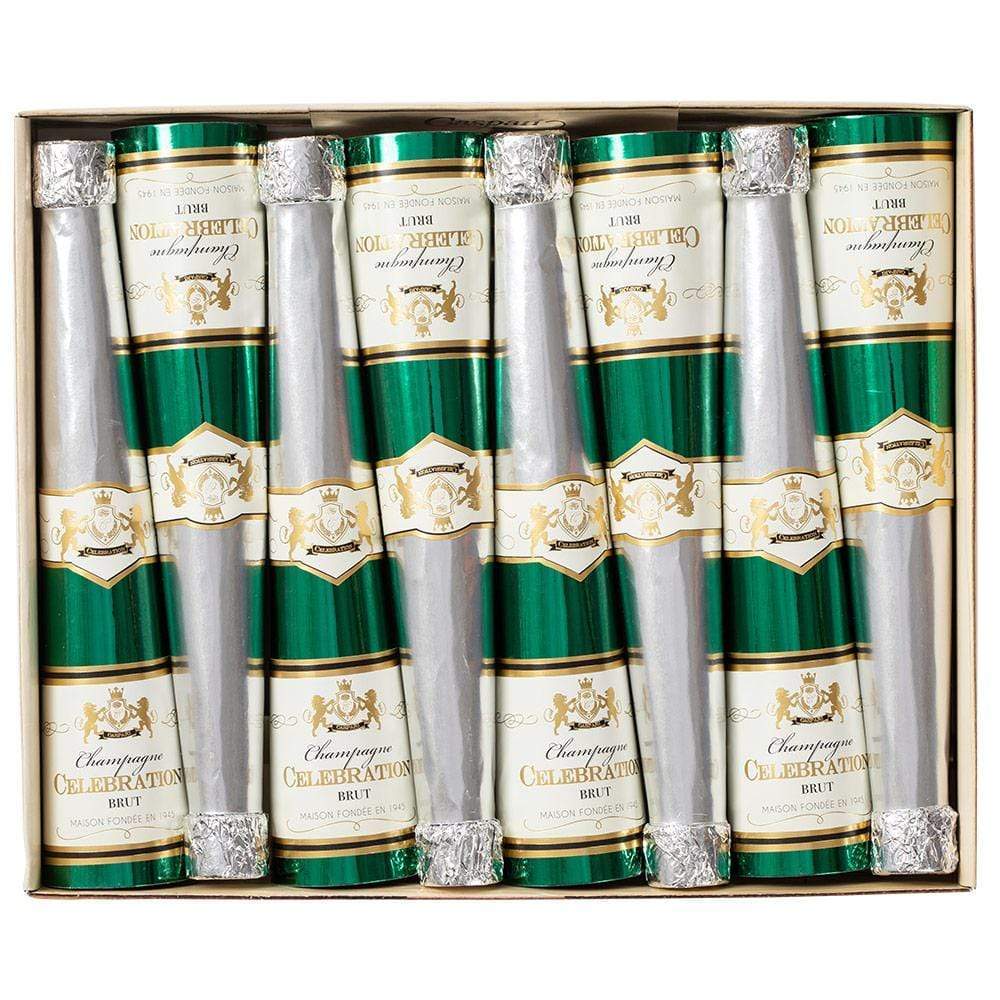 CHAMPAGNE BOTTLE CONE CELEBRATION CRACKERS BY CASPARI Caspari Bonjour Fete - Party Supplies