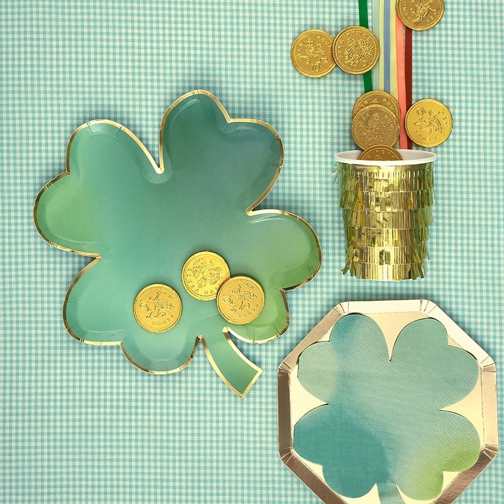 CLOVER LEAF PLATES Meri Meri St. Patrick's Day Bonjour Fete - Party Supplies