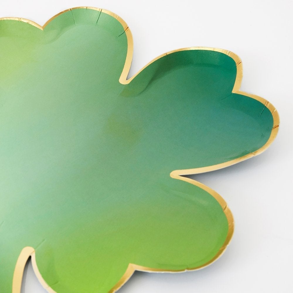 CLOVER LEAF PLATES Meri Meri St. Patrick's Day Bonjour Fete - Party Supplies