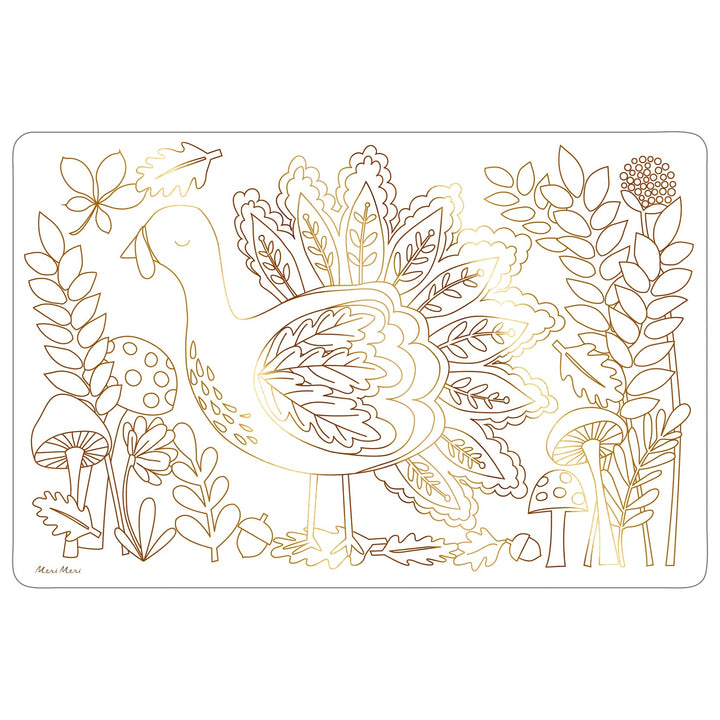 THANKSGIVING COLORING PLACEMATS Meri Meri Thanksgiving Tableware Bonjour Fete - Party Supplies