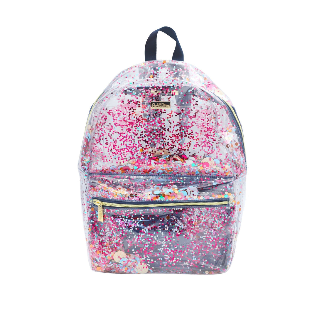 CONFETTI FILLED CLEAR BACKPACK Packed Party Backpack Bonjour Fete - Party Supplies