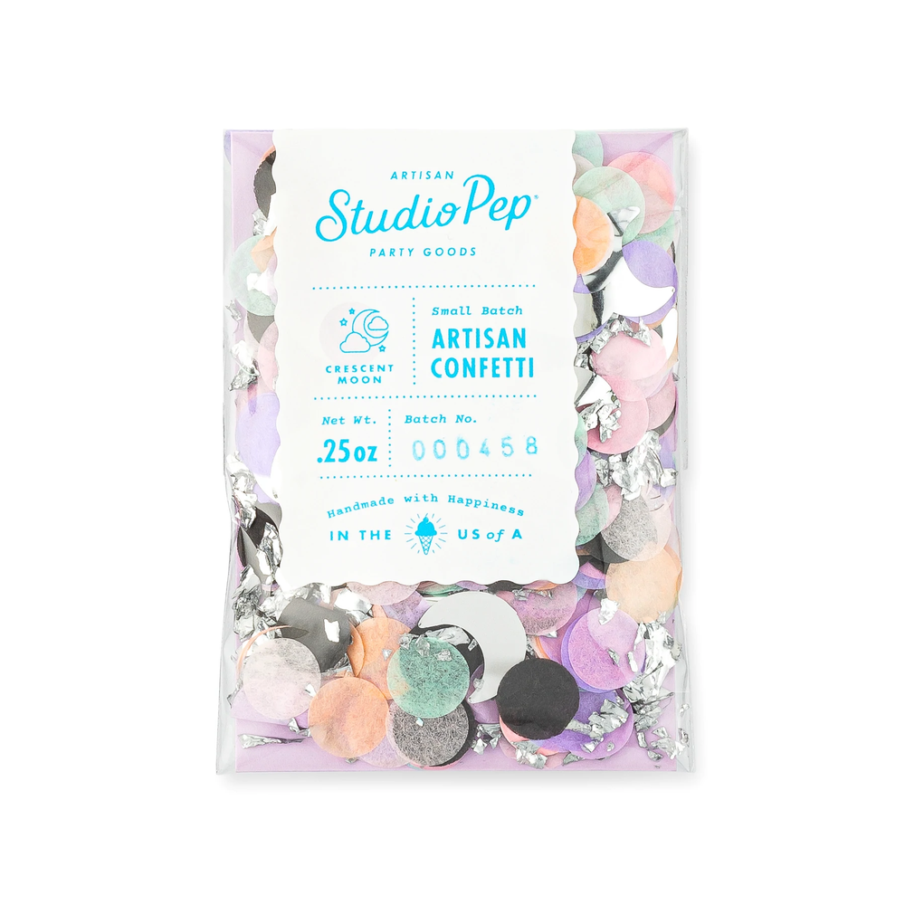 CRESCENT MOON CONFETTI MIX Studio Pep Confetti MINI PACK - 1/4 OZ Bonjour Fete - Party Supplies