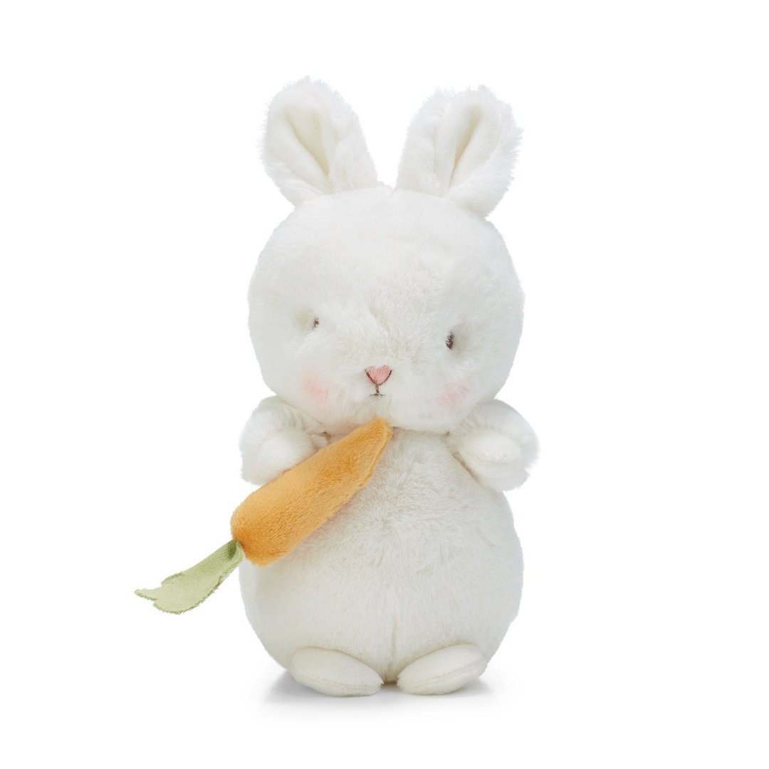 LITTLE WHITE BUNNY EATING CARROT Bunnies by the Bay Dolls & Stuffed Animals Bonjour Fete - Party Supplies