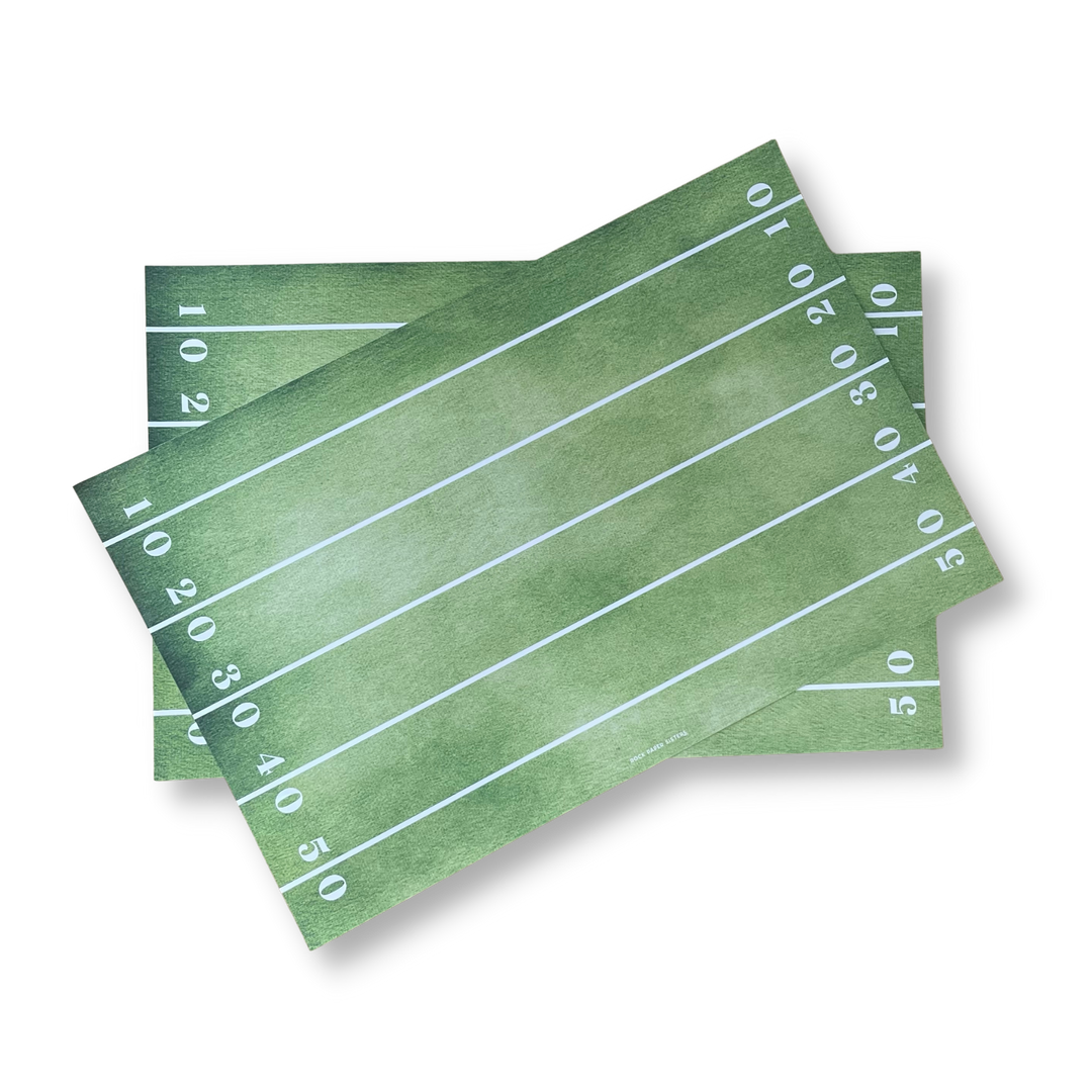 FOOTBALL PLACEMAT PADS Rock Paper Sisters 0 Faire Bonjour Fete - Party Supplies