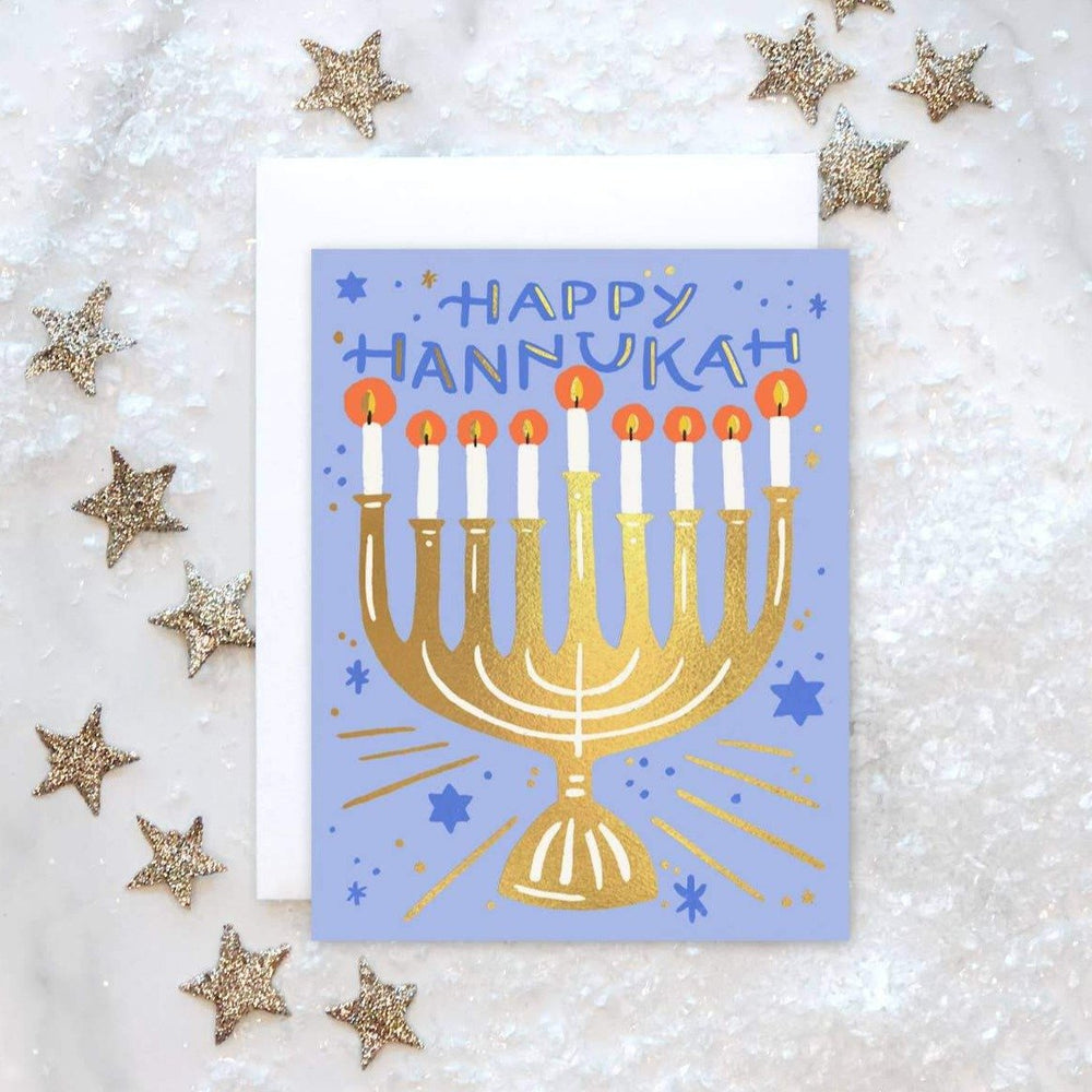 STARRY MENORAH CARD Idlewild Co. Hanukkah Bonjour Fete - Party Supplies