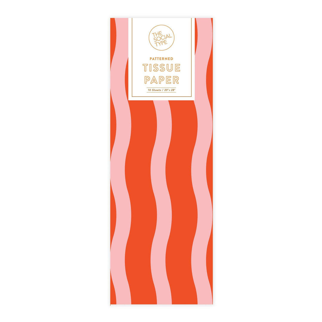 Fussy Stripe Tissue Paper The Social Type 0 Faire Bonjour Fete - Party Supplies