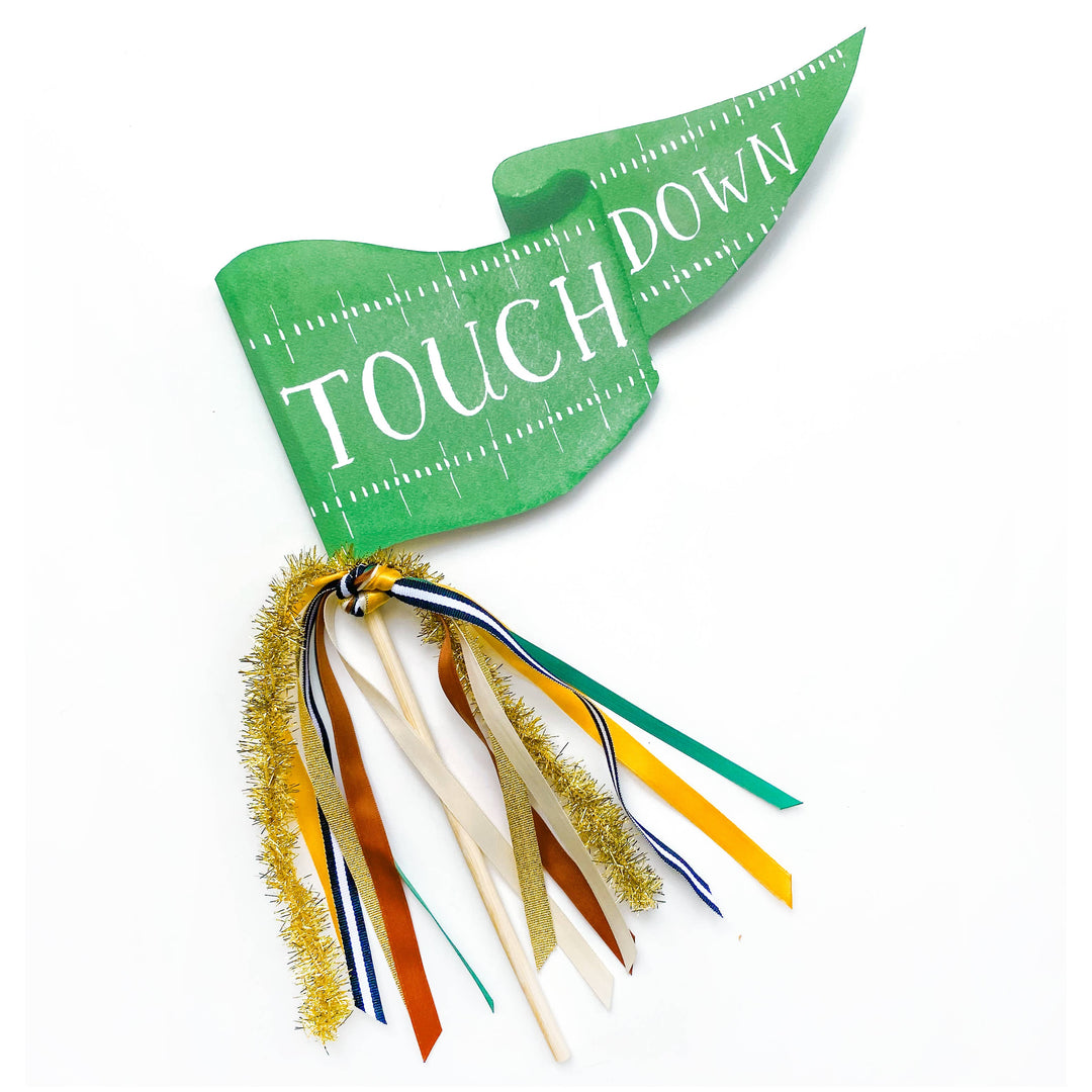 Touchdown Football Tailgate Party Pennant Cami Monet 0 Faire Bonjour Fete - Party Supplies