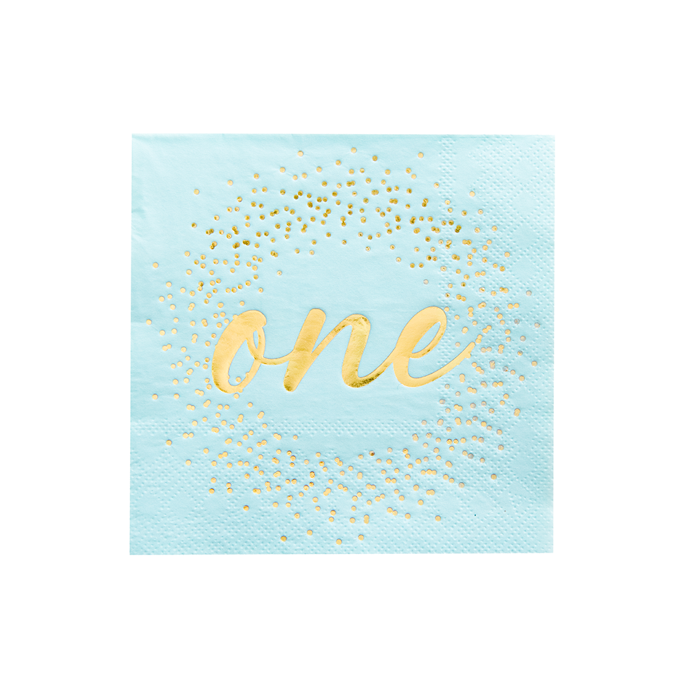 Milestone Blue Onederland Cocktail Napkins - 20 Pk. Jollity & Co. + Daydream Society Bonjour Fete - Party Supplies