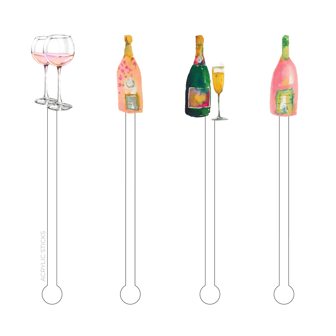 BUBBLES ACRYLIC STIR STICKS COMBO ACRYLIC STICKS, LLC Bonjour Fete - Party Supplies