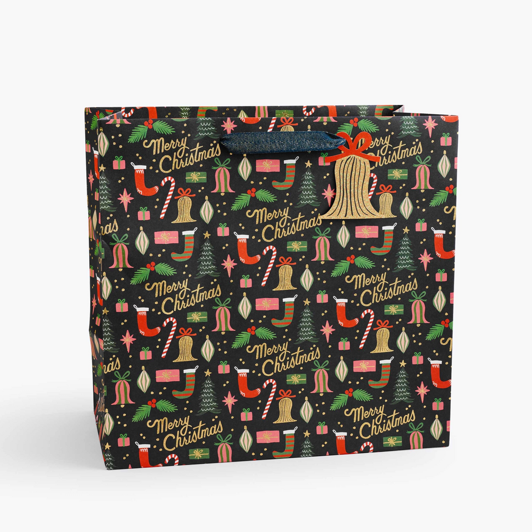 DECK THE HALLS GIFT BAG Rifle Paper Co Gift Bag LARGE Bonjour Fete - Party Supplies