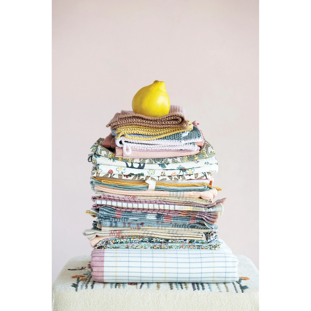 COTTON PRINTED TEA TOWELS WITH PATTERN Creative Co-op Napkins Bonjour Fete - Party Supplies