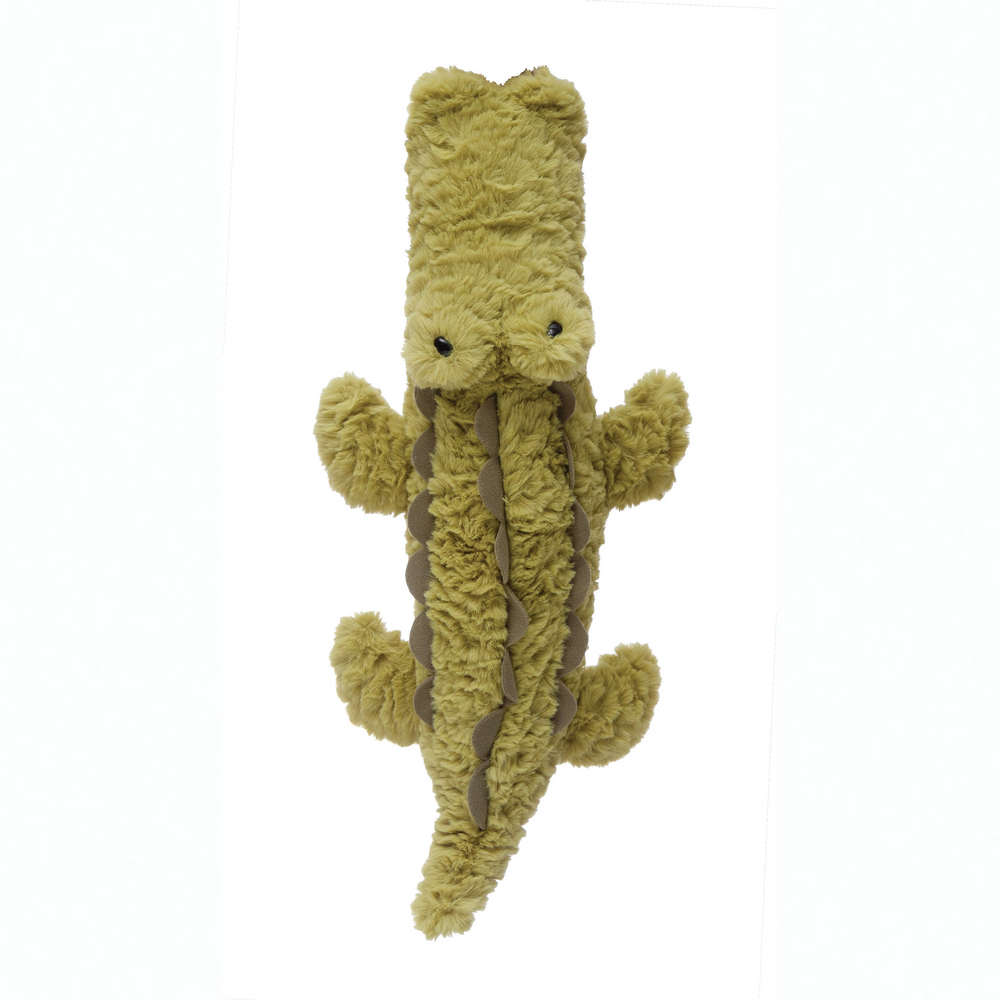 GREEN PLUSH ALLIGATOR Creative Co-op Dolls & Stuffies Bonjour Fete - Party Supplies