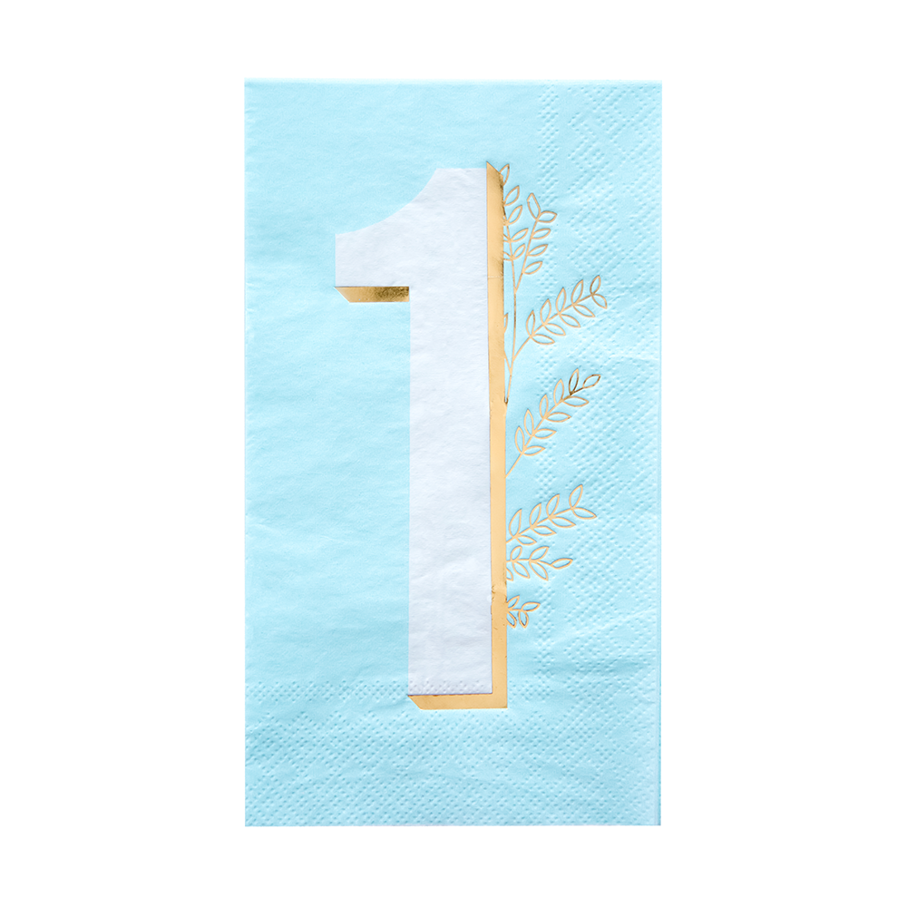 FIRST 1ST BIRTHDAY BLUE PARTY NAPKINS- 'ONE' Jollity & Co. + Daydream Society Napkins Bonjour Fete - Party Supplies