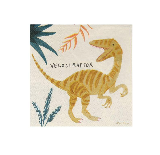 DINOSAUR KINGDOM SMALL NAPKINS Meri Meri Napkins Bonjour Fete - Party Supplies