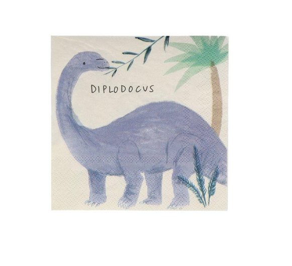 DINOSAUR KINGDOM SMALL NAPKINS Meri Meri Napkins Bonjour Fete - Party Supplies