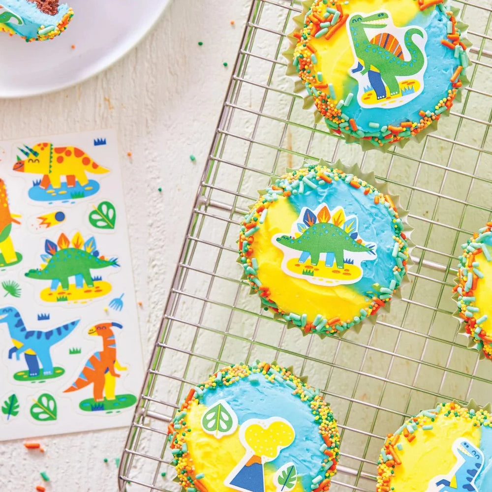 DINOSAUR EDIBLE STICKERS FOR BAKING Make Bake Baking Bonjour Fete - Party Supplies