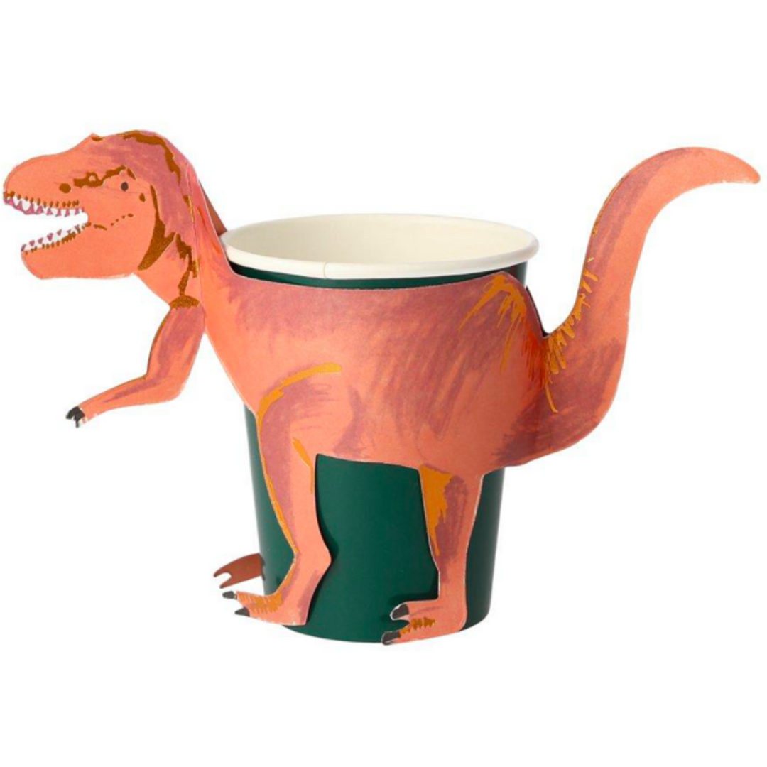 T-REX DINOSAUR PARTY CUPS Meri Meri Cups Bonjour Fete - Party Supplies