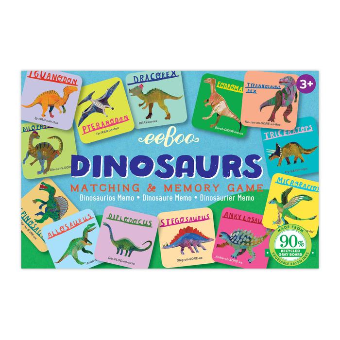 DINOSAURAS LITTLE MATCHING AND MEMORY GAME eeBoo Toy Bonjour Fete - Party Supplies