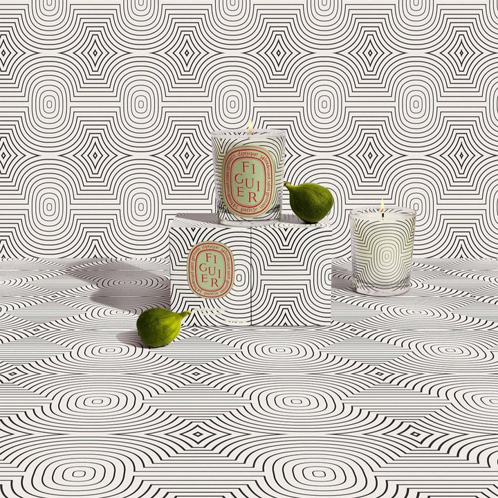 FULL SIZE DIPTYQUE FIGUIER CANDLE - DANCING OVALS LIMITED EDITION Diptyque Home Candles Bonjour Fete - Party Supplies